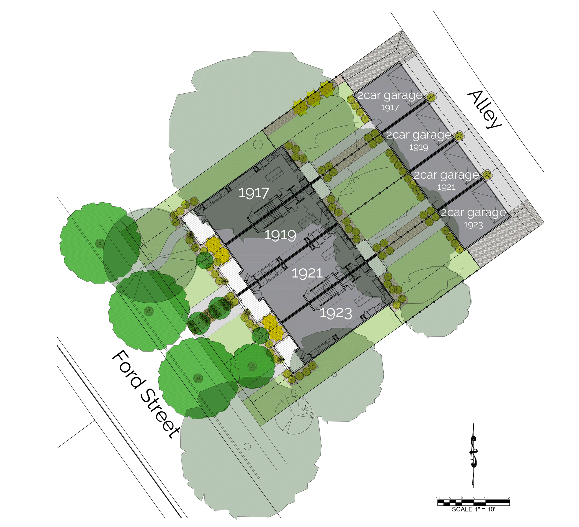 Ford Street Row site plan
