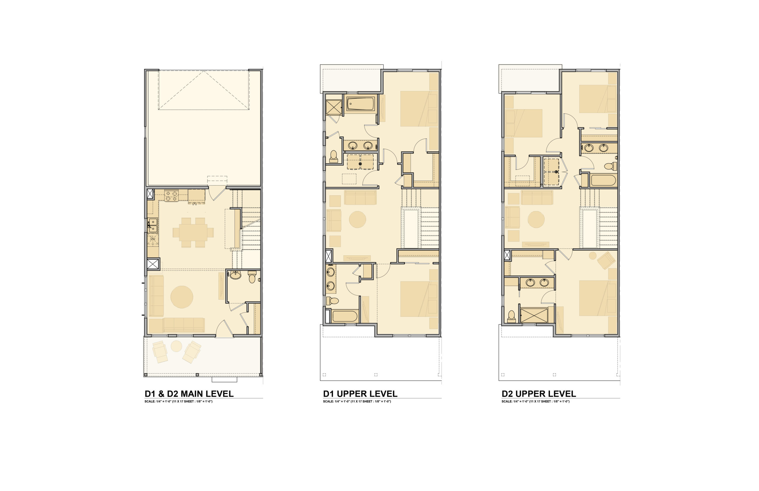 Townhomes at Superior Town Center floor plans for D1/D2 unit