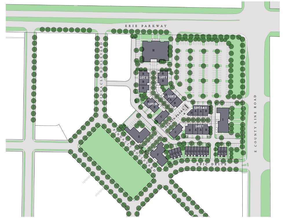 Erie Town Center site plan