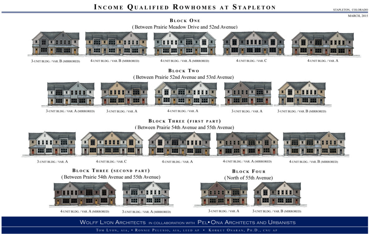 Stapleton Income Qualified Townhome elevations