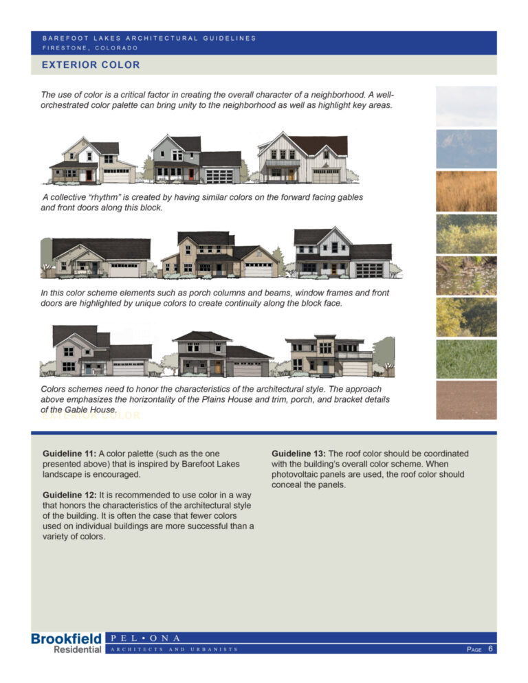 Barefoot Lakes Architectural Guidelines Exterior Color